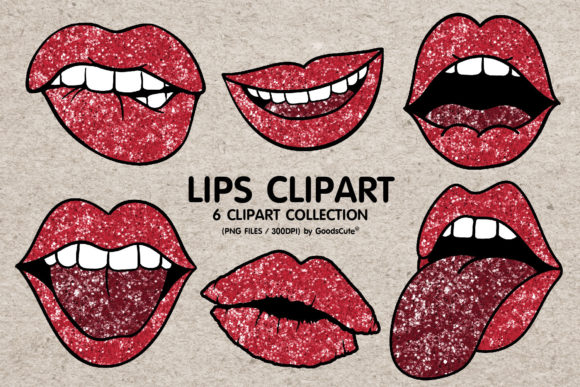 Download Red Glitter Lips Clipart Sublimation - Clipart Collection