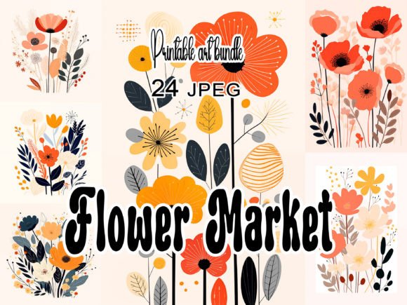 Download Flower Market Printable Art Bundle - Printable art Collection