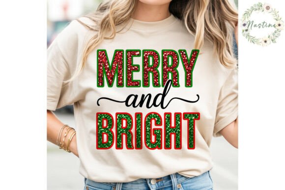 Download Merry and Bright Glitter PNG Clipart - Clipart Collection