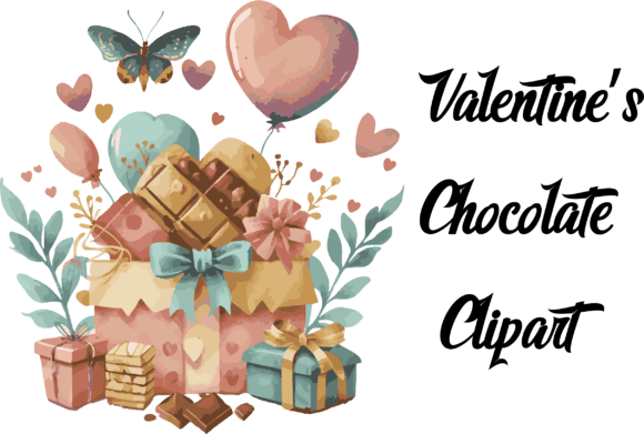 Download Valentine's Watercolor Gift Clipart - Clipart Collection