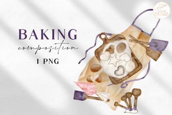 Download Watercolor Bakery Clipart. Baking PNG - Clipart Collection