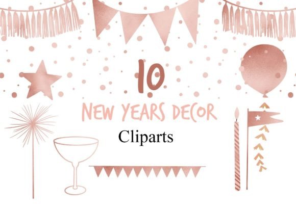 Download New Year Party Decor Clipart - Clipart Collection
