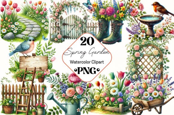 Download Spring Garden Sublimation Clipart - Clipart Collection
