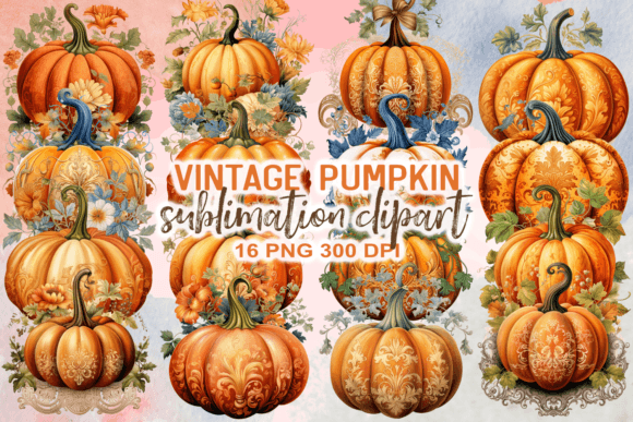 Download Vintage Pumpkin Sublimation Clipart - Clipart Collection