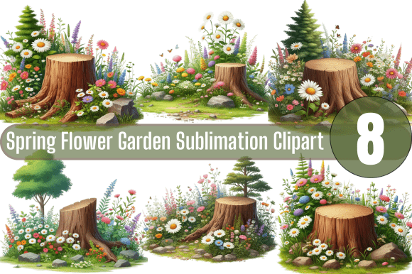 Download Spring Flower Garden Sublimation Clipart - Clipart Collection
