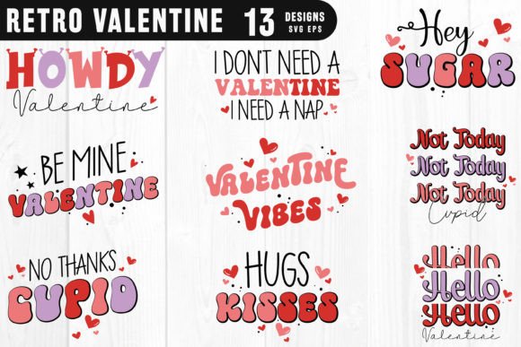 Download Retro Valentine Quotes SVG Bundle Love - Valentine quotes Collection