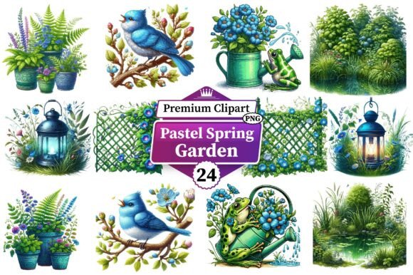 Download Pastel Spring Garden Sublimation Clipart - Clipart Collection