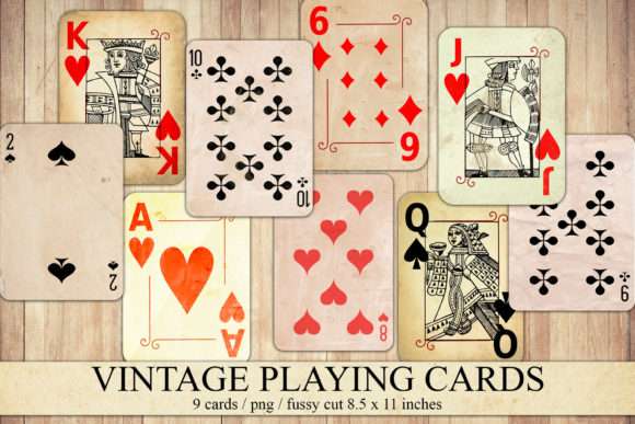 Download Printable Antique Style Playing Cards - Card Collection