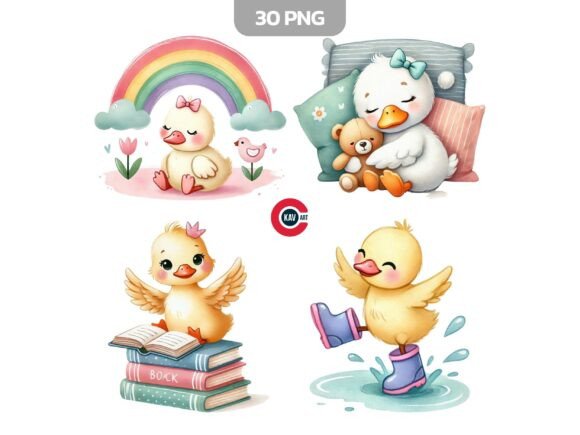 Download Cute Nursery Duck Clipart PNG - Clipart Collection