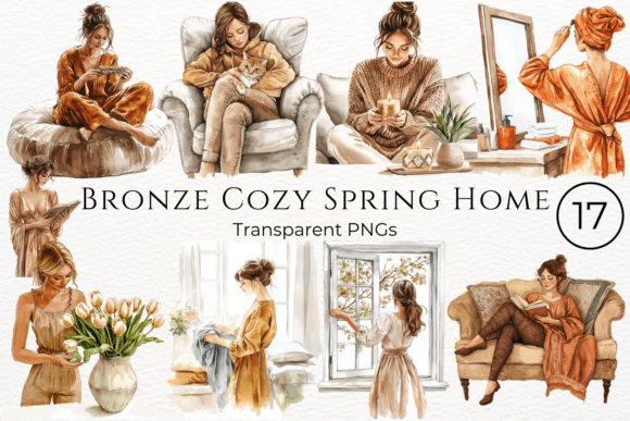 Download Bronze Cozy Spring Home Clipart - Clipart Collection