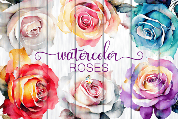 Download Watercolor Roses - Transparent Clipart - Clipart Collection