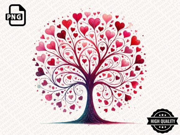 Download Valentine's Day Heart Tree Clipart PNG - Clipart Collection