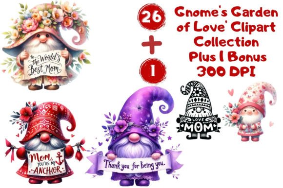 Download Gnome's Garden of Love' Clipart + Bonus - Clipart Collection
