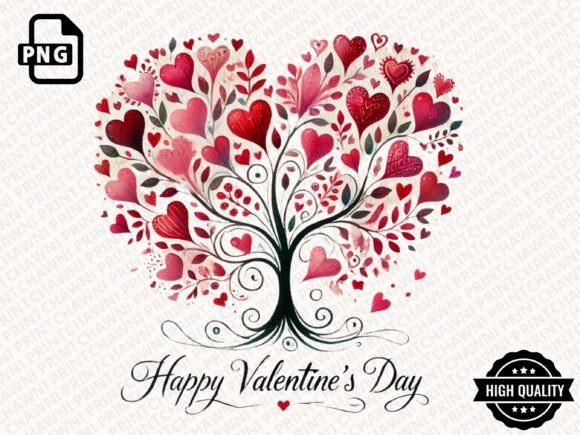 Download Valentine's Day Heart Tree Clipart PNG - Clipart Collection