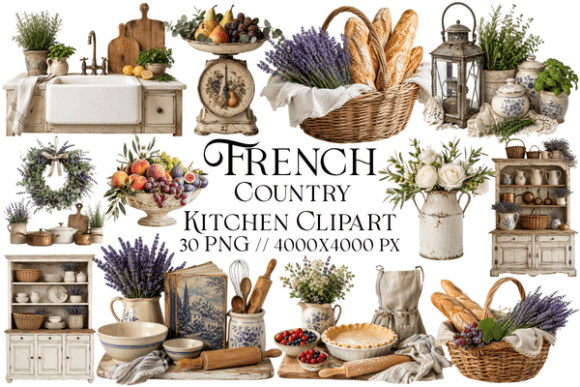 Download French Country Kitchen Clipart - Clipart Collection
