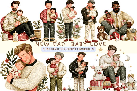 Download New Dad Baby Love Clipart - Clipart Collection