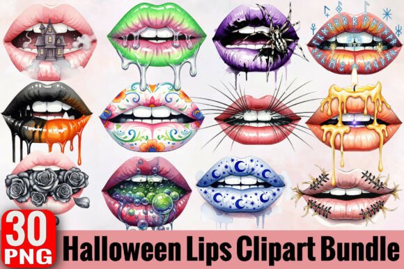 Download Halloween Lips Clipart Bundle - Clipart Collection