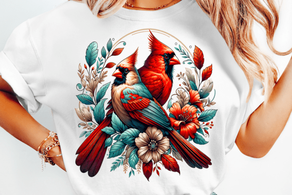 Download Couple Red Cardinal Bird Png Sublimation - Card Collection