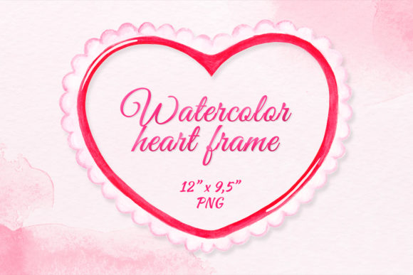 Download Pink Watercolor Heart Frame Clipart - Clipart Collection