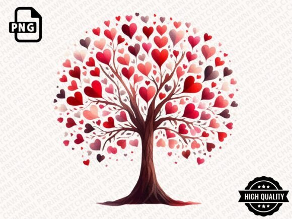 Download Valentine's Day Heart Tree Clipart PNG - Clipart Collection