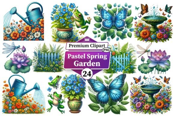 Download Pastel Spring Garden Sublimation Clipart - Clipart Collection