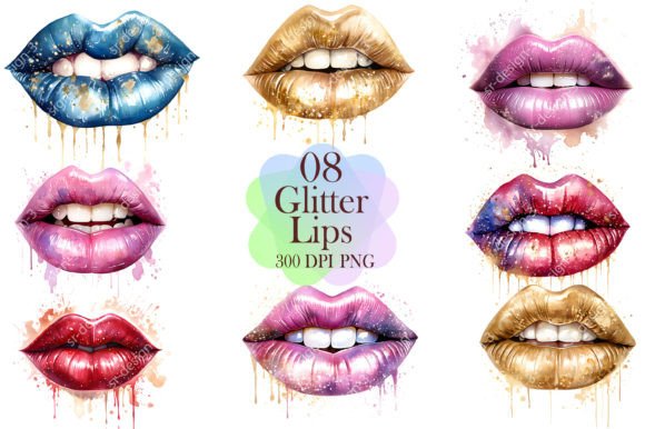 Download Glitter Lips Clipart - Clipart Collection
