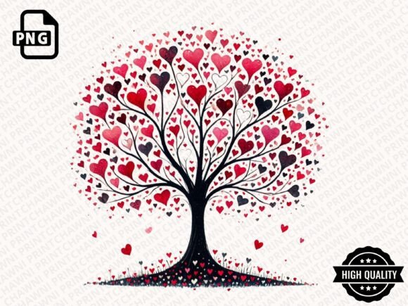 Download Valentine's Day Heart Tree Clipart PNG - Clipart Collection