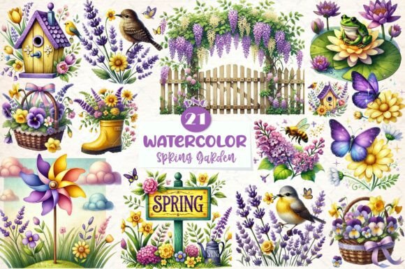 Download Spring Garden SUblimation Clipart - Clipart Collection