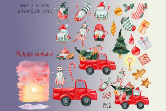 Download Christmas Truck Clipart FREE for POD - Clipart Collection