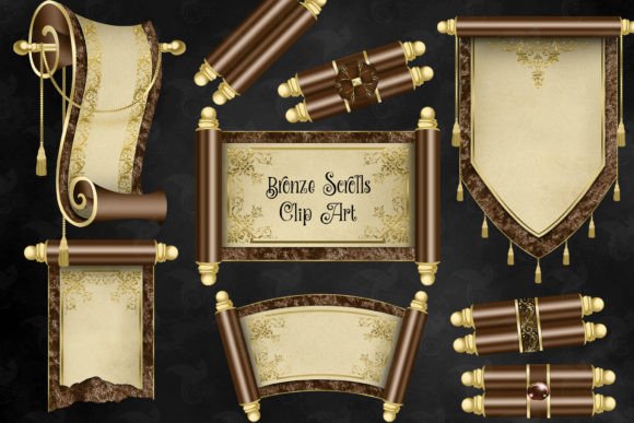 Download Bronze Scrolls Clipart - Clipart Collection