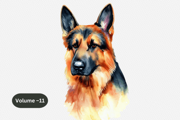 Download German Shepherd Watercolor Clipart - Clipart Collection
