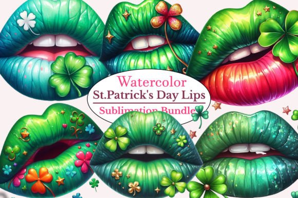 Download St.Patrick's Day Lips Clipart Bundle - Clipart Collection