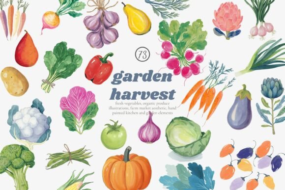 Download Watercolor Vegetable Clipart Set - Clipart Collection