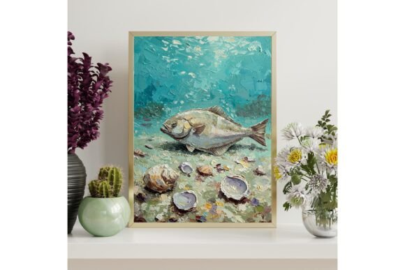 Download Halibut Fish Ocean Floor Printable Art - Premium Resources