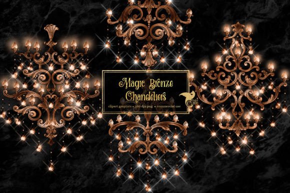 Download Magic Bronze Chandelier Clipart - Clipart Collection