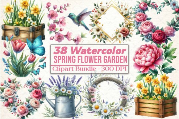 Download Spring Flower Garden Sublimation Clipart - Clipart Collection