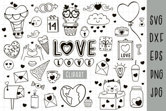 Download Love SVG Bundle, Heart Svg, Love Clipart - Clipart Collection