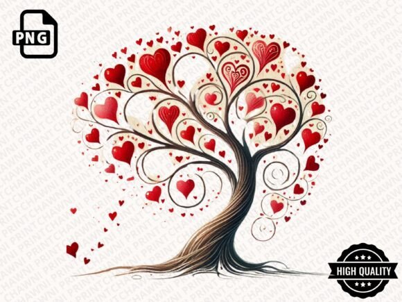 Download Valentine's Day Heart Tree Clipart PNG - Clipart Collection