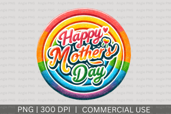Download Happy Mother's Day Rainbow PNG Clipart - Clipart Collection