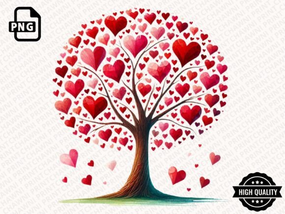Download Valentine's Day Heart Tree Clipart PNG - Clipart Collection
