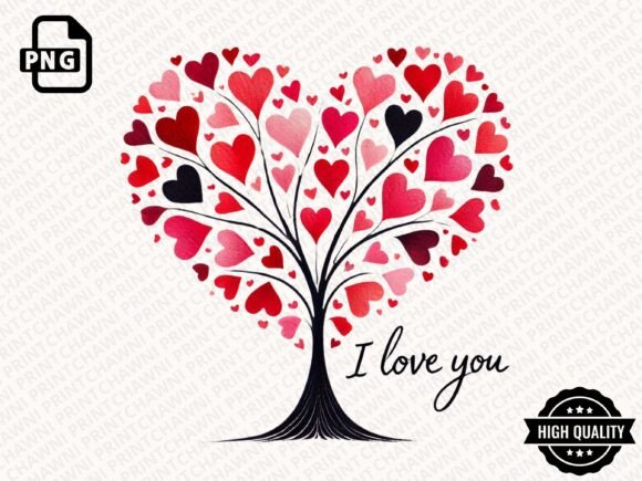 Download Valentine's Day Heart Tree Clipart PNG - Clipart Collection