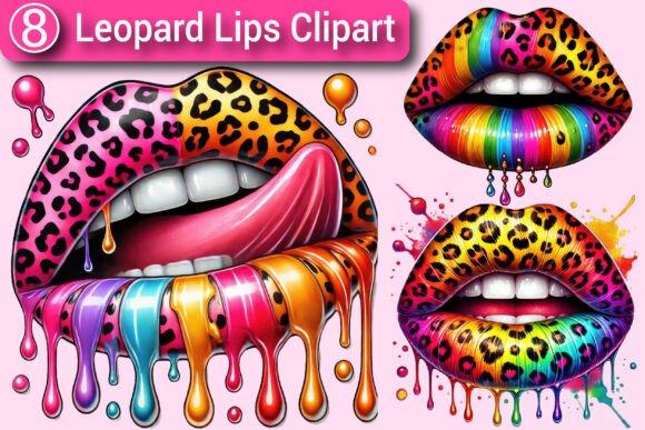 Download Leopard Lips Clipart Bundle PNG - Clipart Collection
