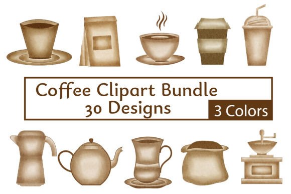Download Coffee Clipart Sublimation SVG Bundle - Clipart Collection