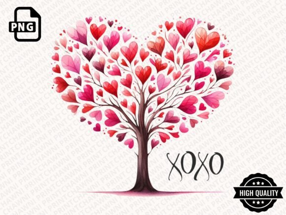 Download Valentine's Day Heart Tree Clipart PNG - Clipart Collection