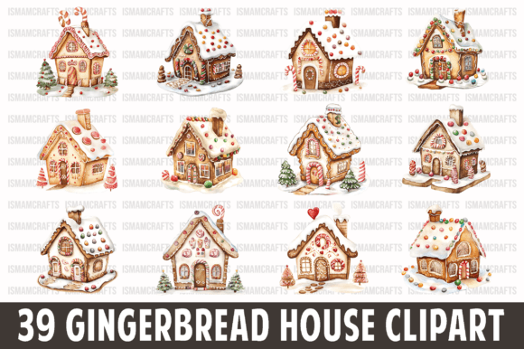 Download Gingerbread House Clipart Bundle PNG - Clipart Collection