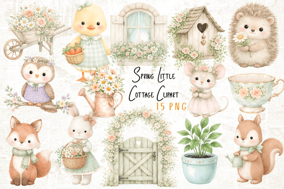 Download Spring Little Cottage Clipart - Clipart Collection