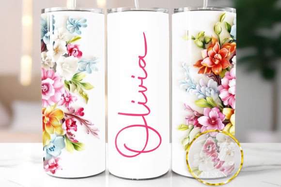 Download 3D Flowers Sublimation Tumbler Wrap PNG - 3d flowers Collection