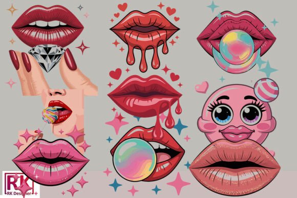 Download 💋 Cute Lips Clipart Bundle - Clipart Collection