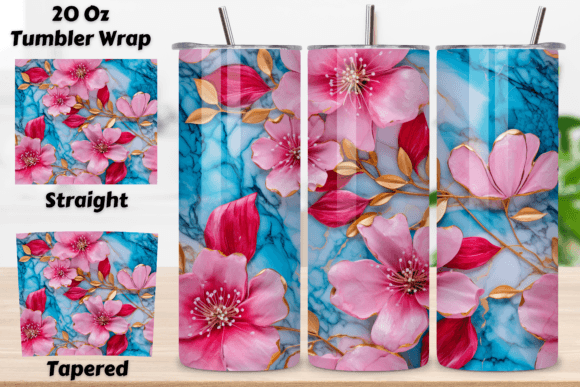 Download 3D Flowers Sublimation Tumbler | Seamles - 3d flowers Collection