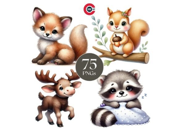 Download Cute Woodland Forest Animals Cliparts - Clipart Collection